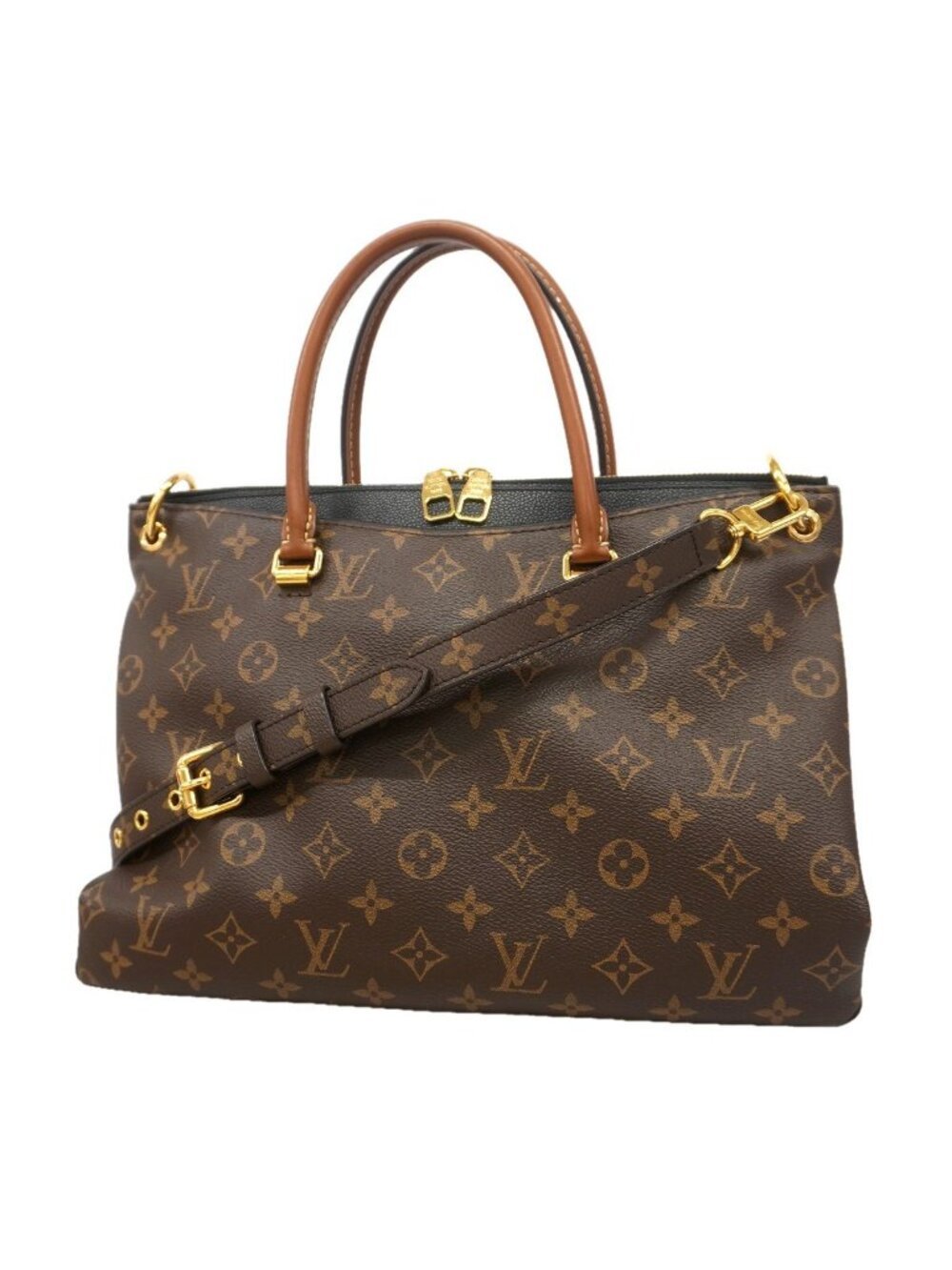 Louis Vuitton Handbag Monogram Pallas Brown 2-Way Bag